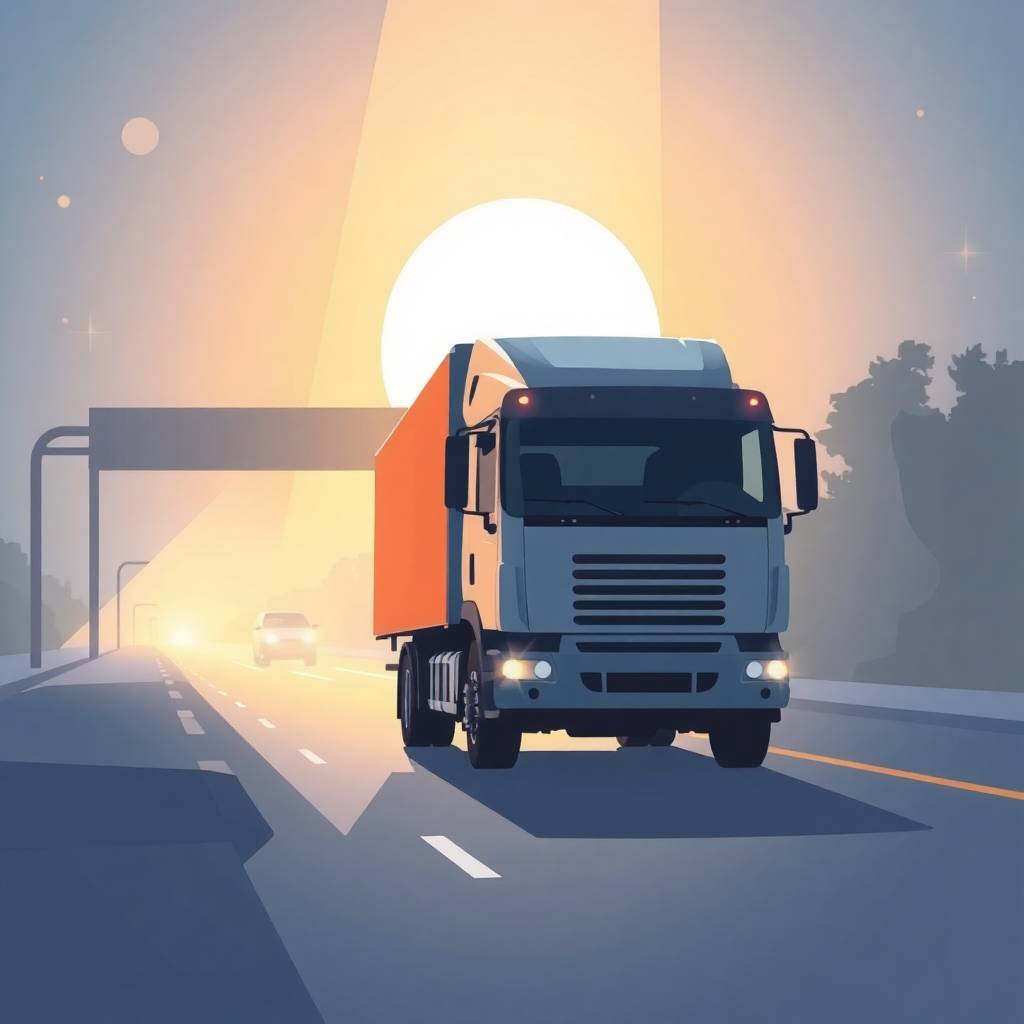 UPS Corporate Restructure shown through a serene truck inspection scene, symbolizing operational transitions and safety oversight