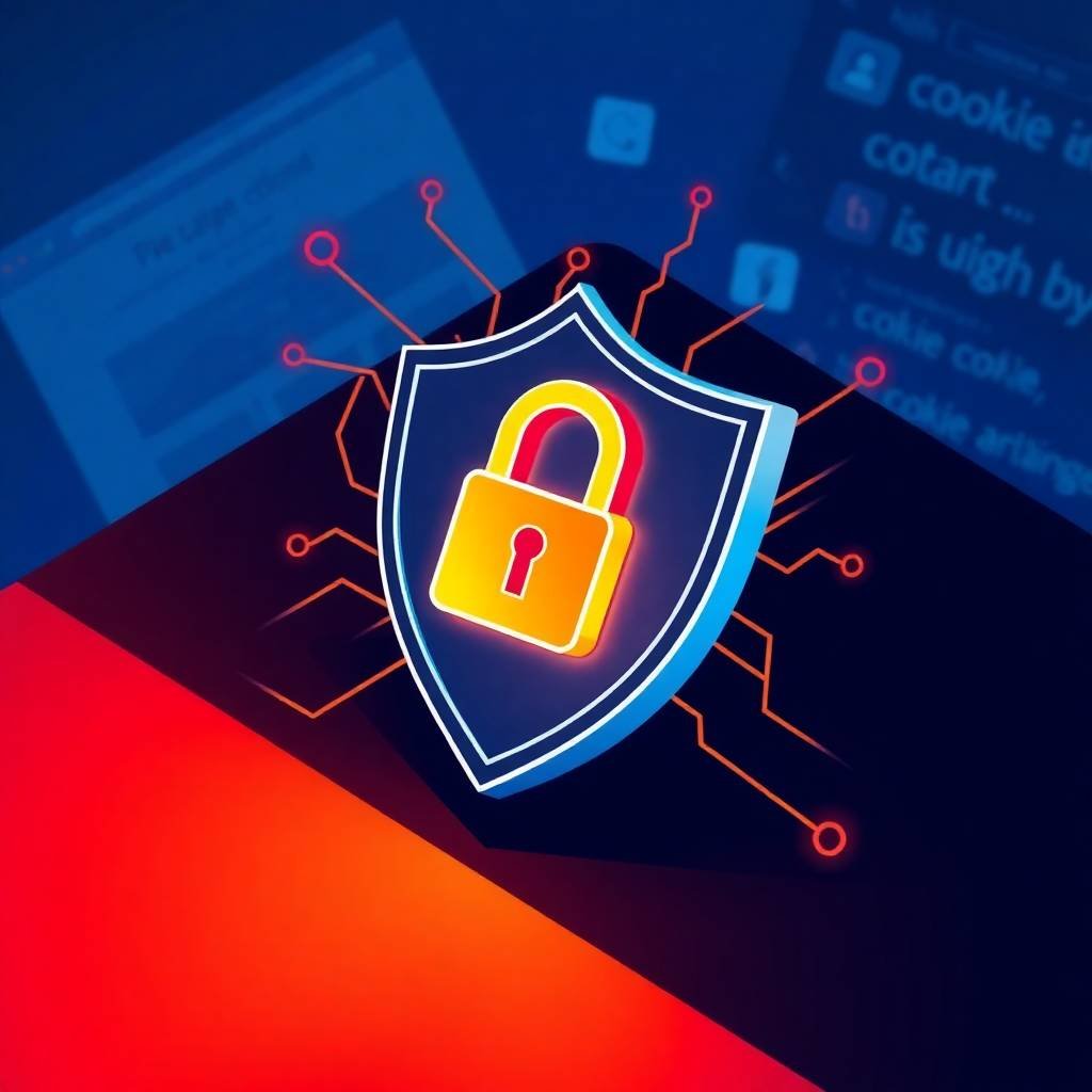 Bright glowing shield and lock illustration symbolizing the Dynamic305 privacy policy and digital data security.