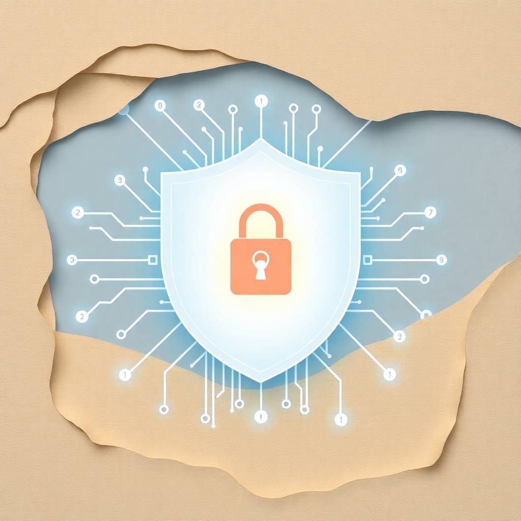 Illustration showing a secure digital environment symbolizing the Dynamic305 privacy policy.