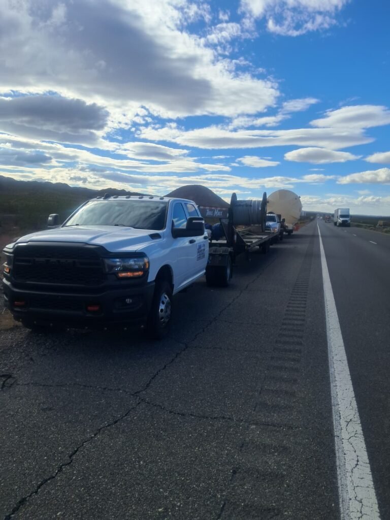 Camioneta pickup con tráiler para transporte de carga hotshot